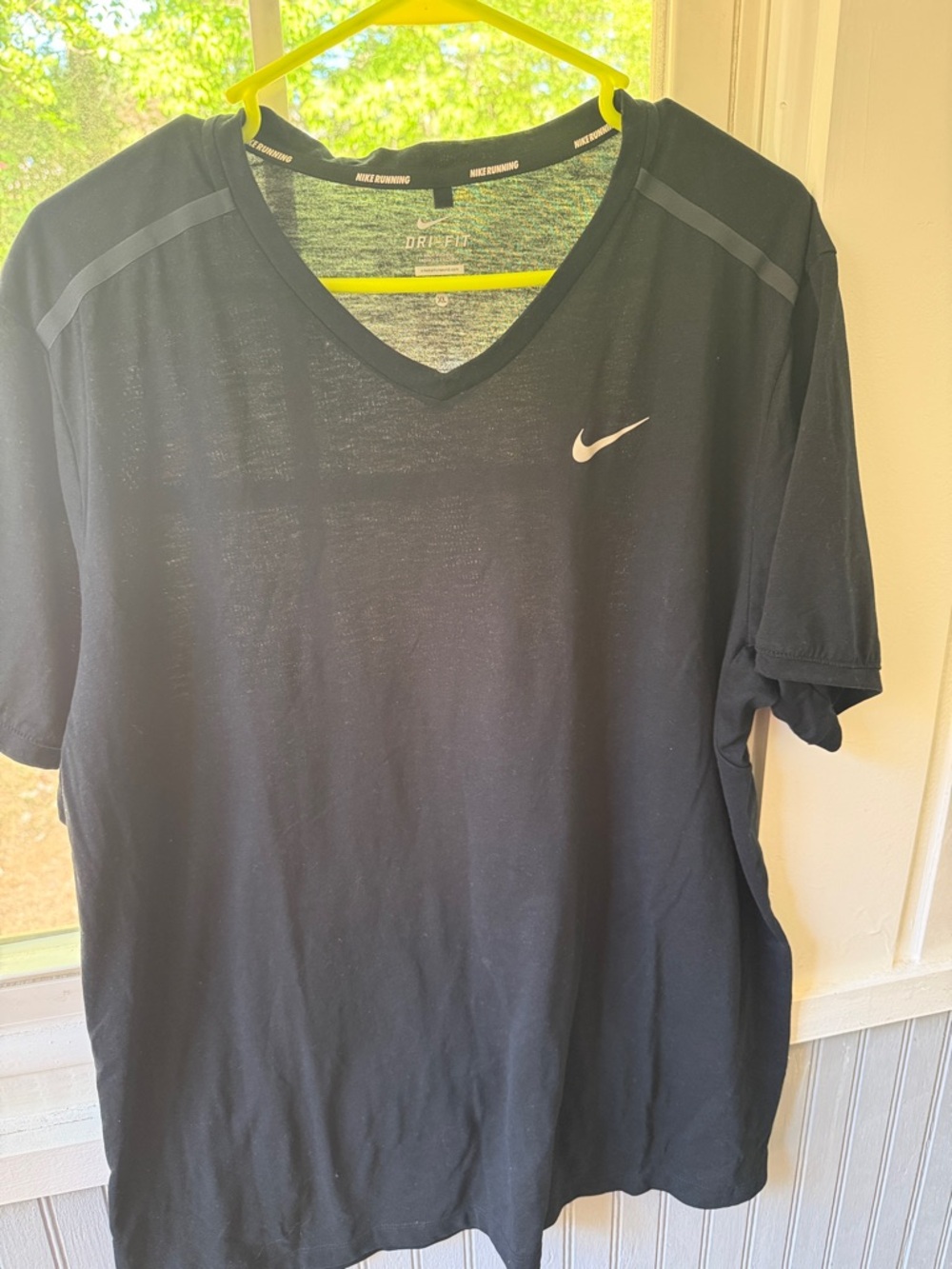 Nike Black V-Neck Dri-FIT Short Sleeve Tee